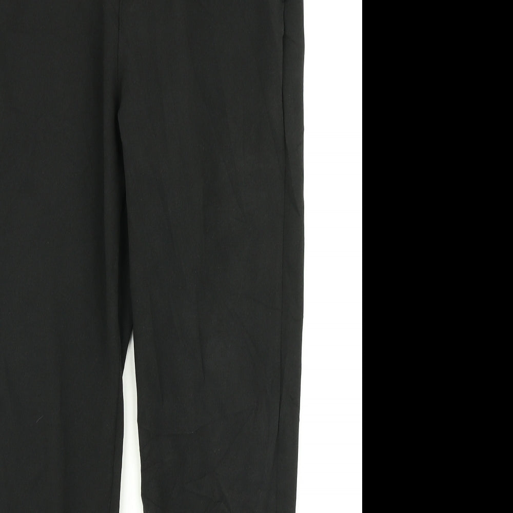Womens UK Size 12 Boohoo Regular Fit Dress Pants Black Trousers