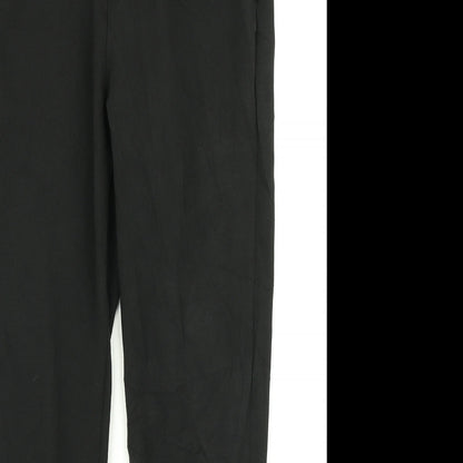Womens UK Size 12 Boohoo Regular Fit Dress Pants Black Trousers