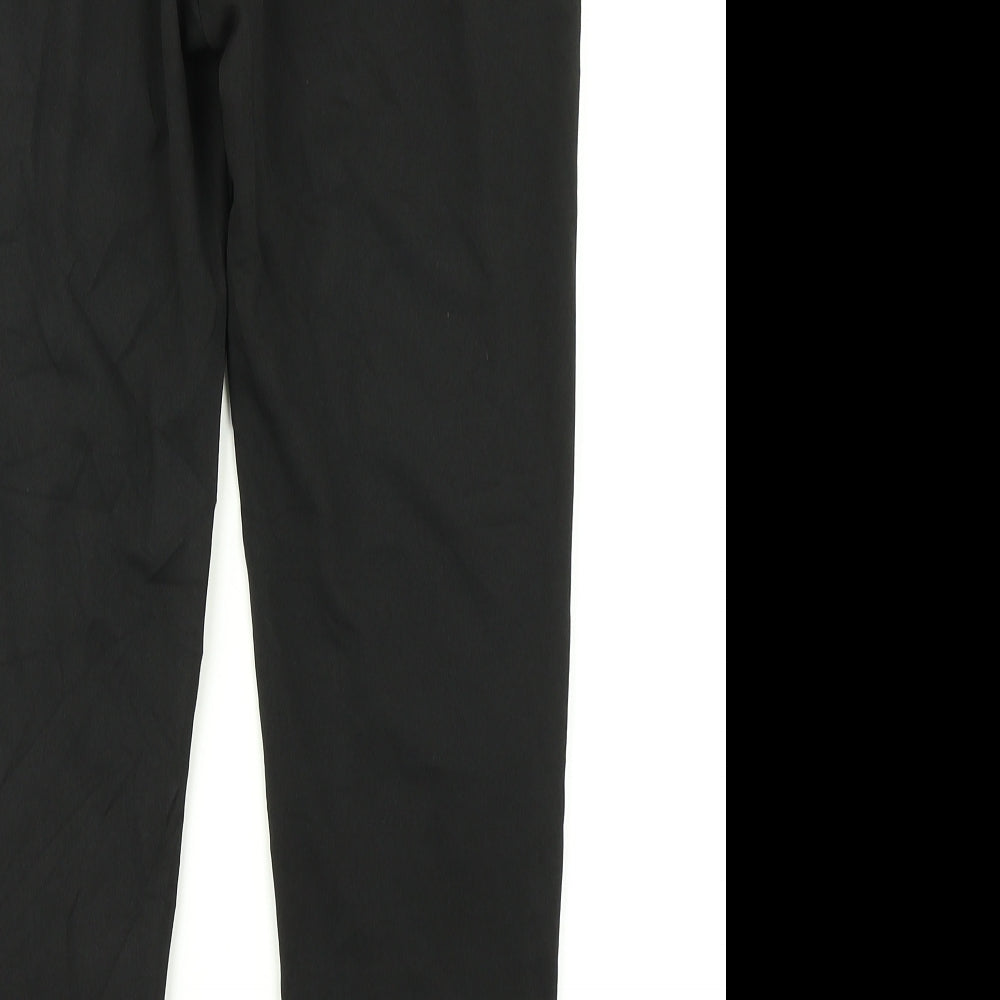 Womens UK Size 12 Boohoo Regular Fit Dress Pants Black Trousers