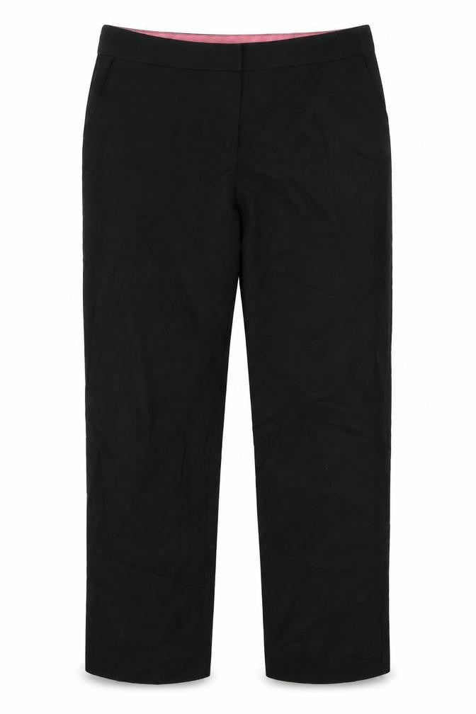 Womens UK Size 12 AMARANTO Regular Fit Dress Pants Black Trousers