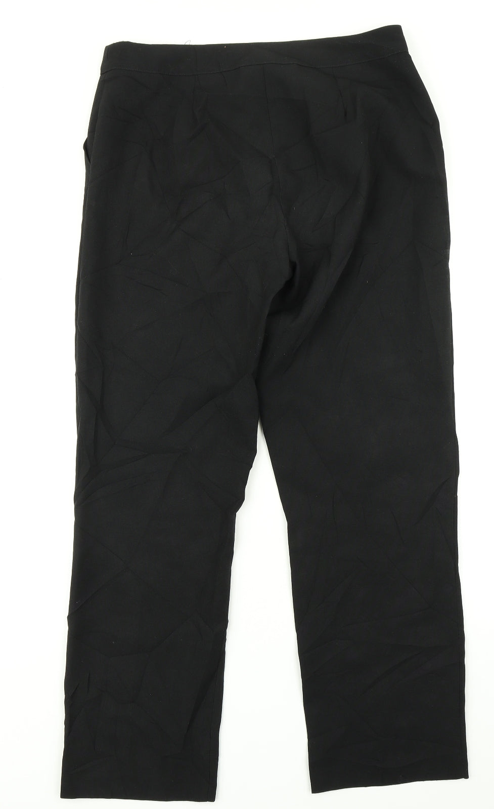 Womens UK Size 12 AMARANTO Regular Fit Dress Pants Black Trousers