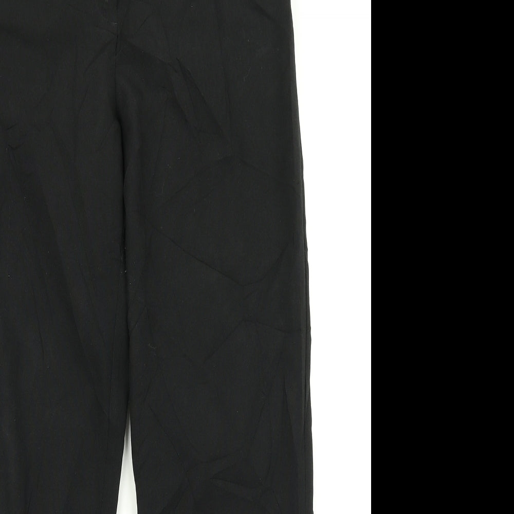 Womens UK Size 12 AMARANTO Regular Fit Dress Pants Black Trousers