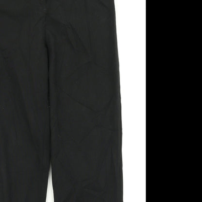 Womens UK Size 12 AMARANTO Regular Fit Dress Pants Black Trousers