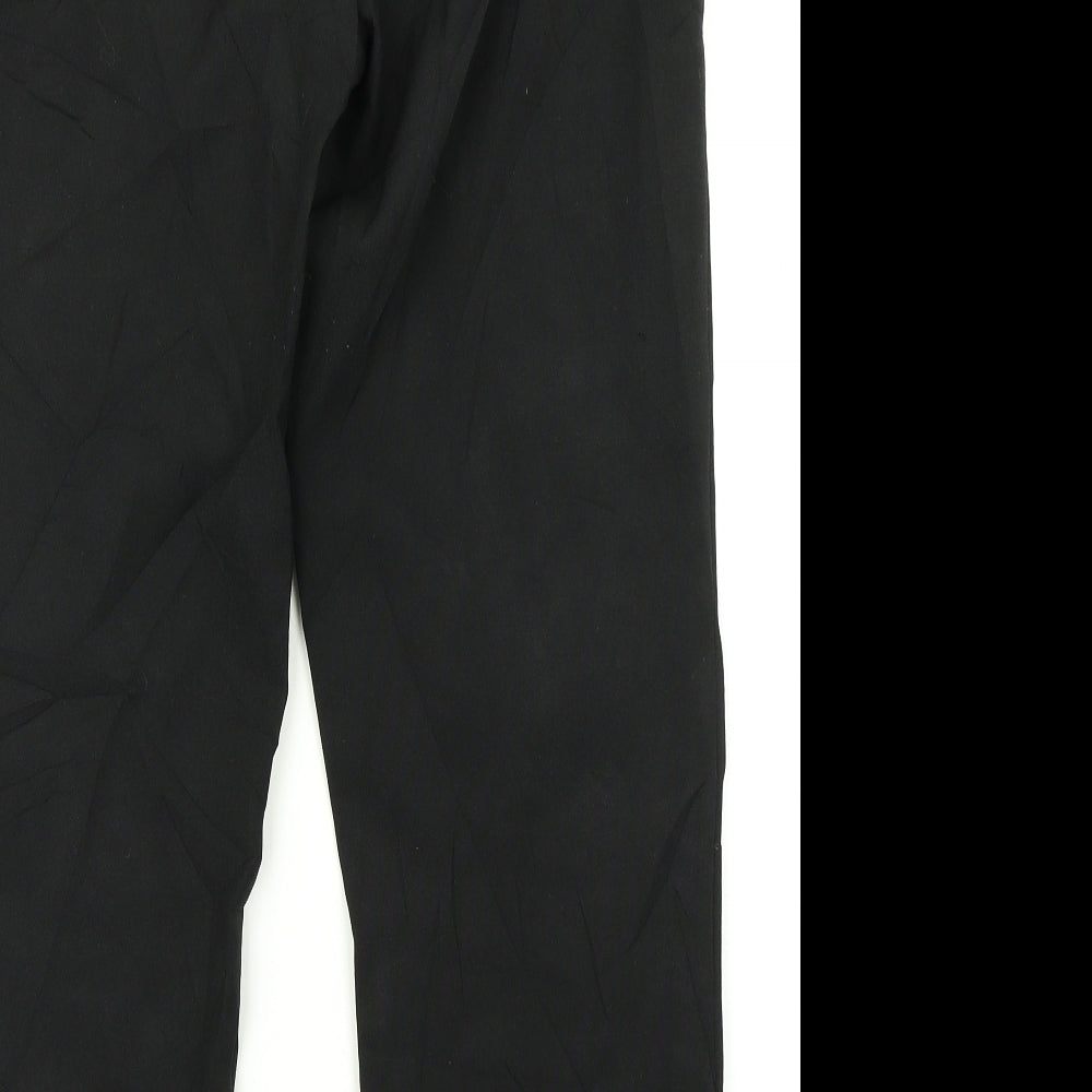 Womens UK Size 12 AMARANTO Regular Fit Dress Pants Black Trousers