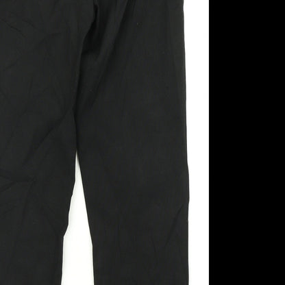Womens UK Size 12 AMARANTO Regular Fit Dress Pants Black Trousers