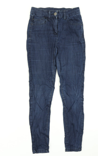M&S Womens Blue  Denim Jegging Jeans Size 6 L26 in
