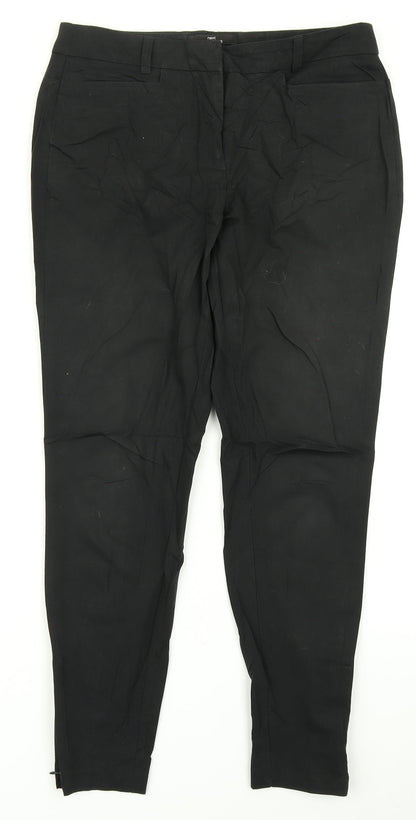 Womens UK Size 10 NEXT Regular Fit Dress Pants Black Trousers