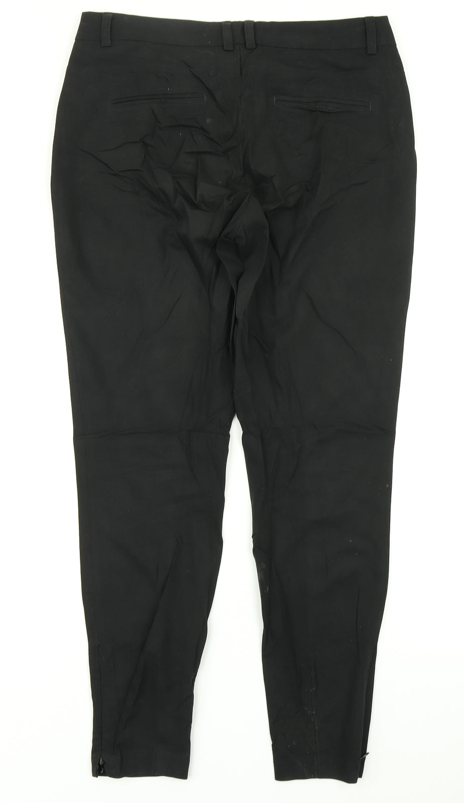 Womens UK Size 10 NEXT Regular Fit Dress Pants Black Trousers
