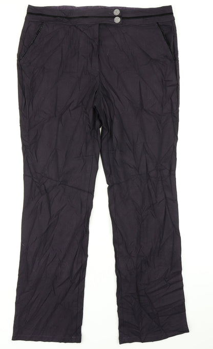 Womens UK Size 36 in Per Una Regular Fit Dress Pants Purple Trousers