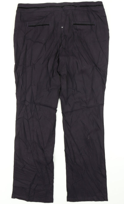 Womens UK Size 36 in Per Una Regular Fit Dress Pants Purple Trousers