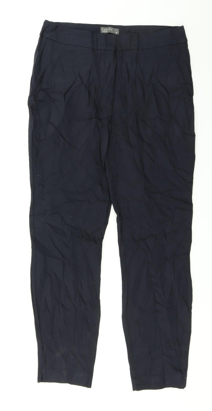 Womens UK Size 12 Papaya Regular Fit Dress Pants Blue Trousers