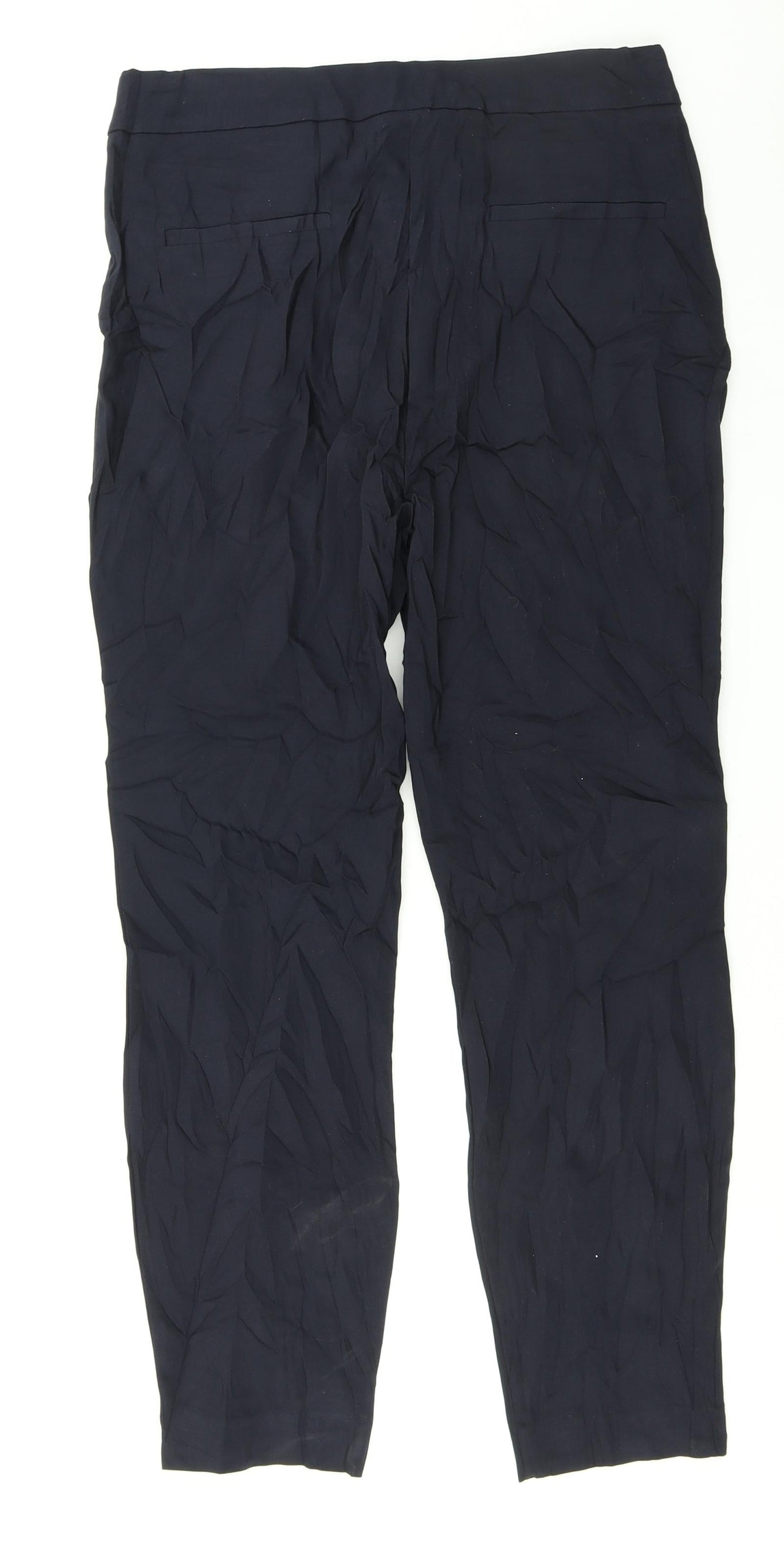 Womens UK Size 12 Papaya Regular Fit Dress Pants Blue Trousers