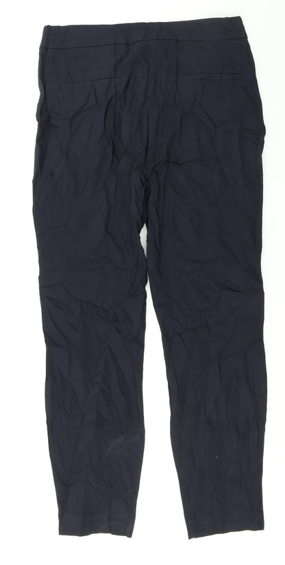 Womens UK Size 12 Papaya Regular Fit Dress Pants Blue Trousers