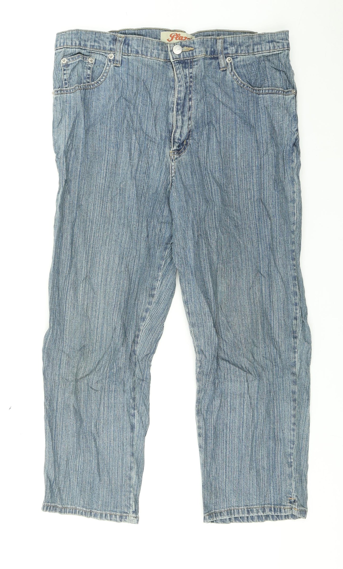 Plaza Womens Blue  Denim Capri Jeans Size XL L21 in