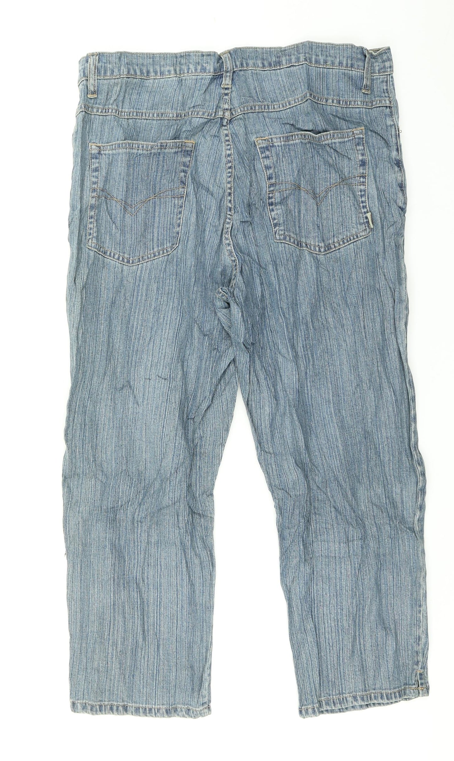 Plaza Womens Blue  Denim Capri Jeans Size XL L21 in