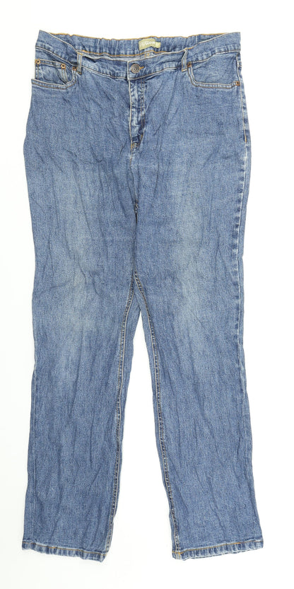 Mywear Womens Blue  Denim Straight Jeans Size 34 in L28 in