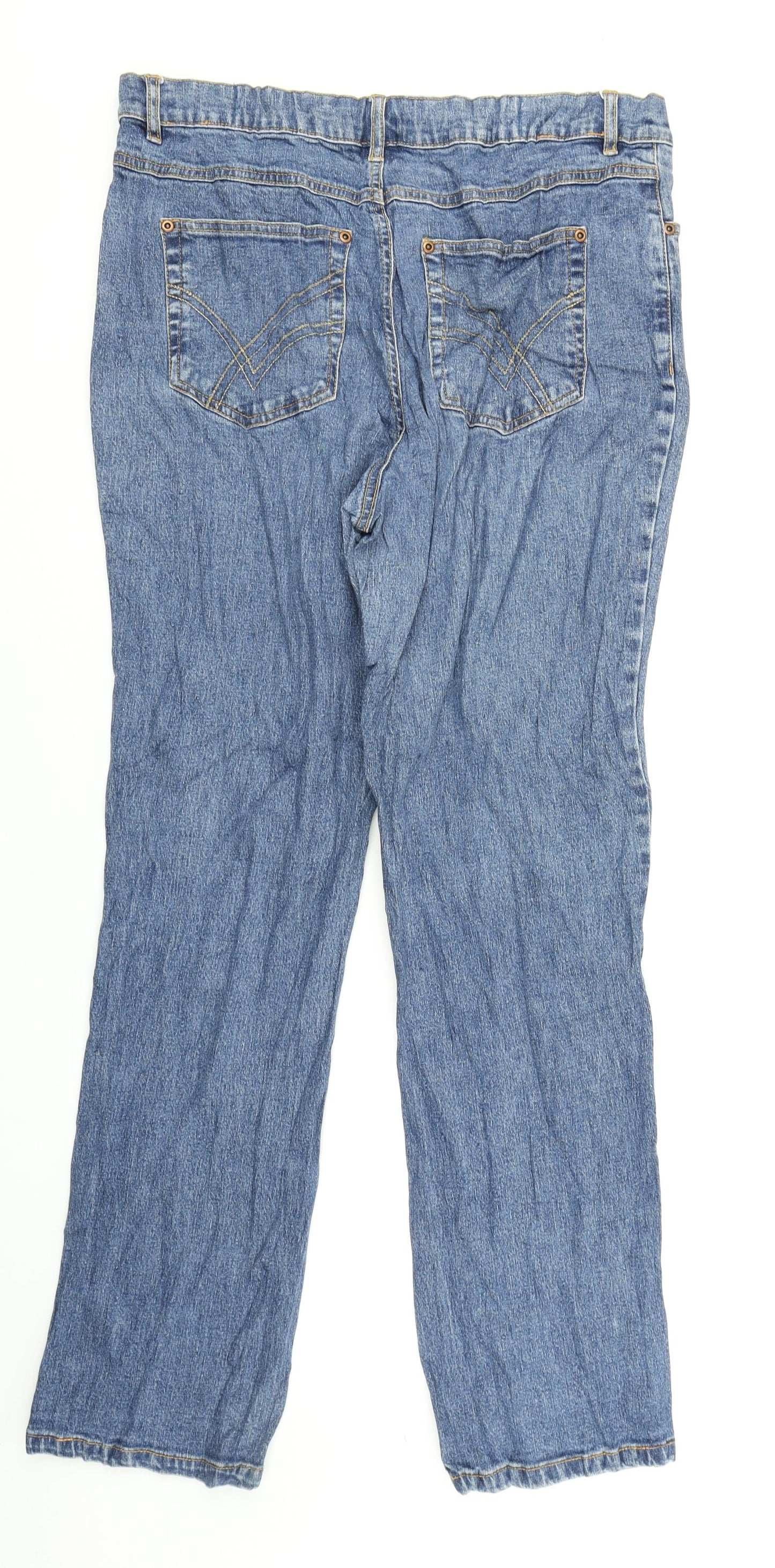 Mywear Womens Blue  Denim Straight Jeans Size 34 in L28 in