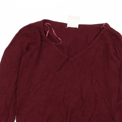 Womens UK Size S Pull&Bear Red Pullover Jumper