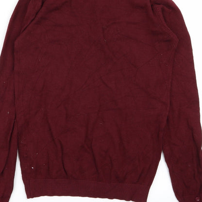 Womens UK Size S Pull&Bear Red Pullover Jumper