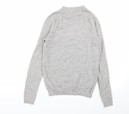 Womens UK Size XS Preworn Grey Pullover Jumper