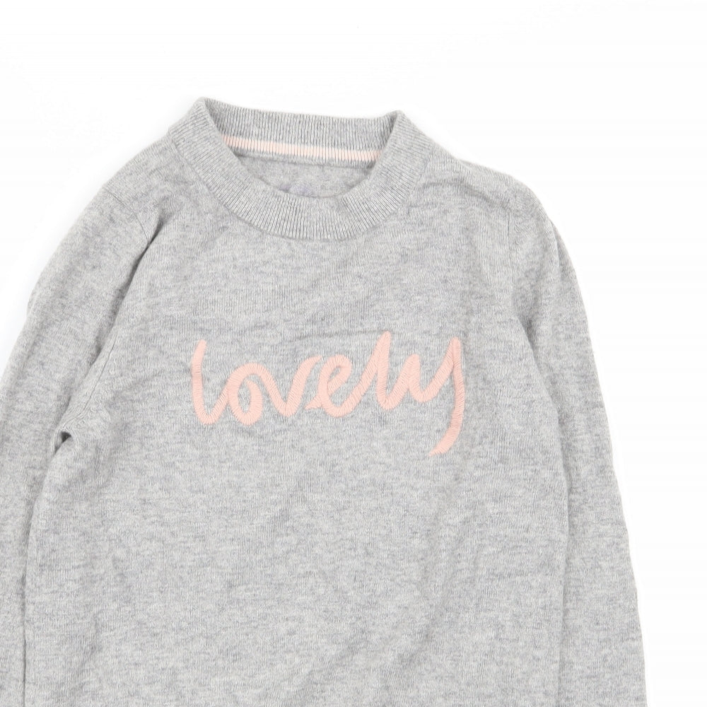 Womens UK Size XS Preworn Grey Pullover Jumper