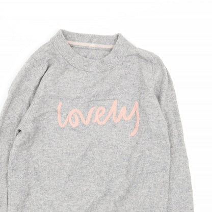 Womens UK Size XS Preworn Grey Pullover Jumper