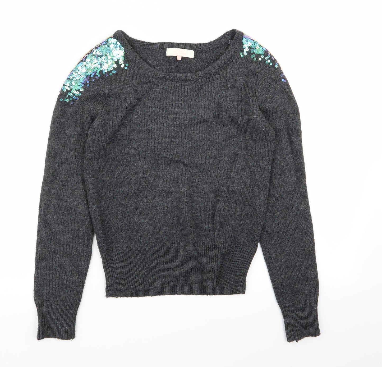 Womens UK Size 8 Miso Grey Pullover Jumper