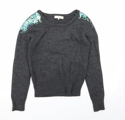 Womens UK Size 8 Miso Grey Pullover Jumper