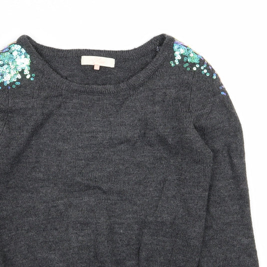 Womens UK Size 8 Miso Grey Pullover Jumper