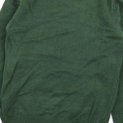 Cedar Wood State Mens Green Polka Dot  Pullover Jumper Size XS
