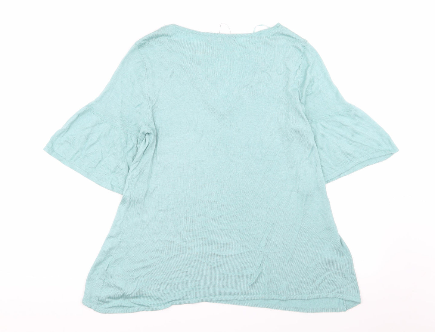 Womens UK Size 12 M&S Green Basic T-Shirt