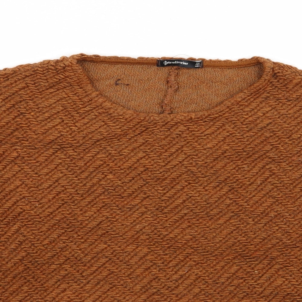 Womens UK Size S Stradivarius Brown Pullover Jumper