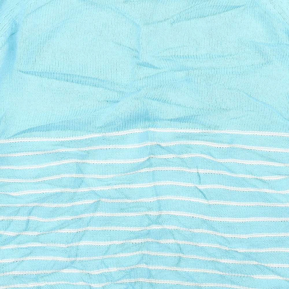 Cotton Traders Womens Blue Striped  Pullover Jumper Size 14  - size 14-16