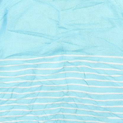 Cotton Traders Womens Blue Striped  Pullover Jumper Size 14  - size 14-16