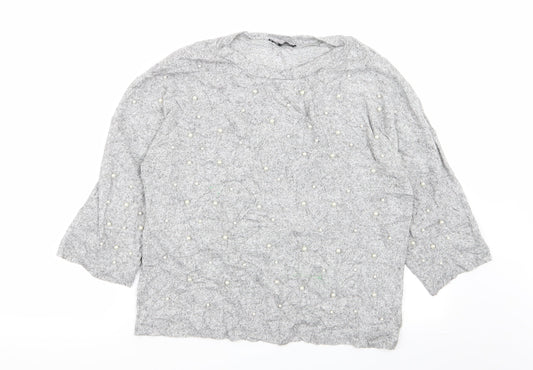 Womens UK Size S Zara Grey Pullover Jumper