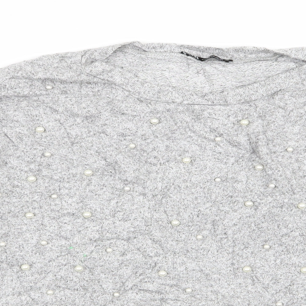 Womens UK Size S Zara Grey Pullover Jumper
