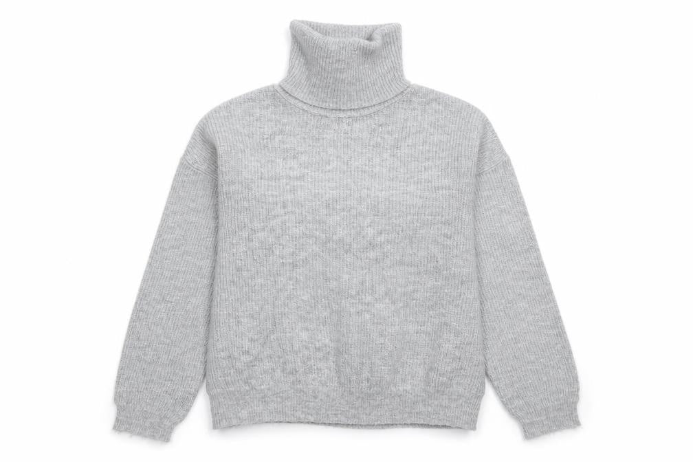 Womens UK Size S MNG Grey Pullover Jumper