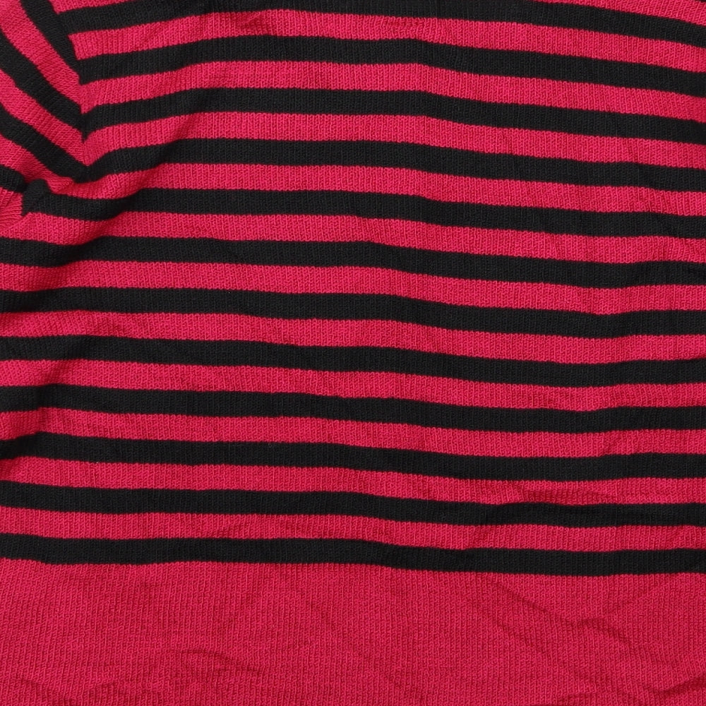 BASSINI Womens Multicoloured Striped  Pullover Jumper Size M