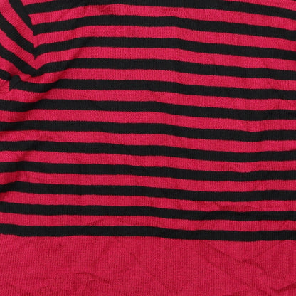 BASSINI Womens Multicoloured Striped  Pullover Jumper Size M