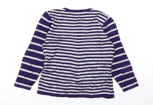 precise Womens Multicoloured Striped  Pullover Jumper Size S
