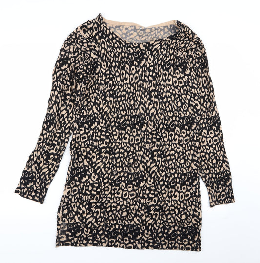 Peacocks Womens Multicoloured Geometric  Fit & Flare  Size 14