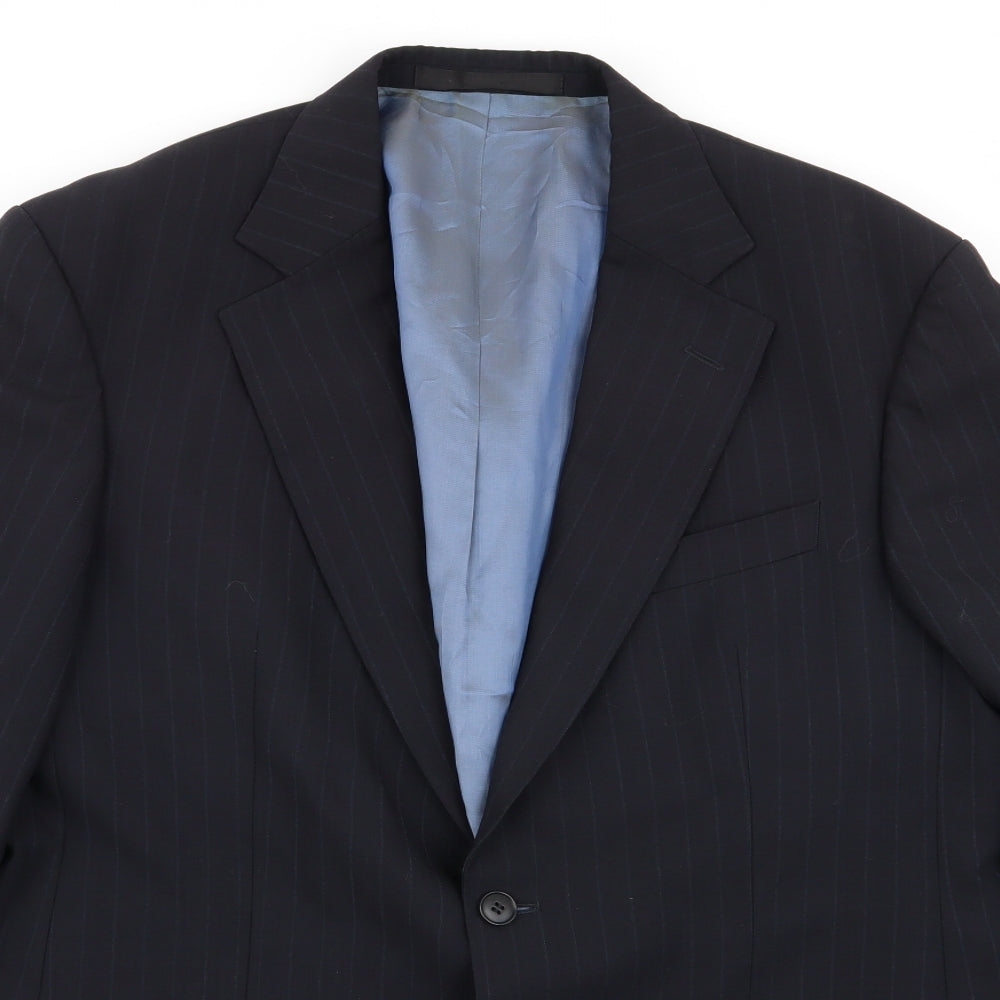 Mens UK Size 40 M&S Regular Blue Suit Jacket