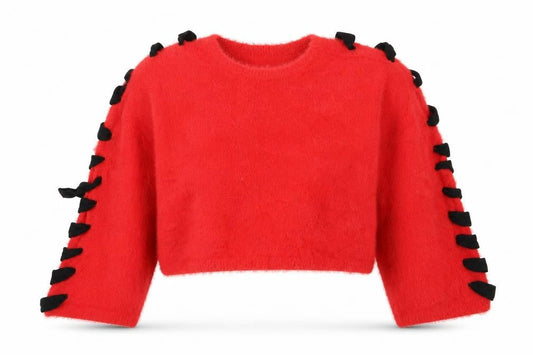 Front view of Missguided women’s red jumper, size M