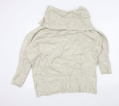 Womens UK Size M New Look Beige Pullover Jumper