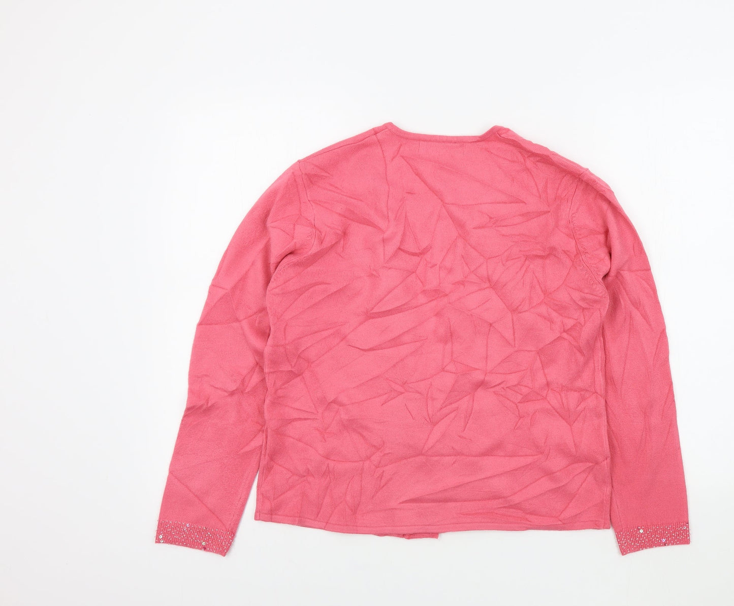 Womens UK Size 14 Viz-A-Viz Pink Cardigan Jumper