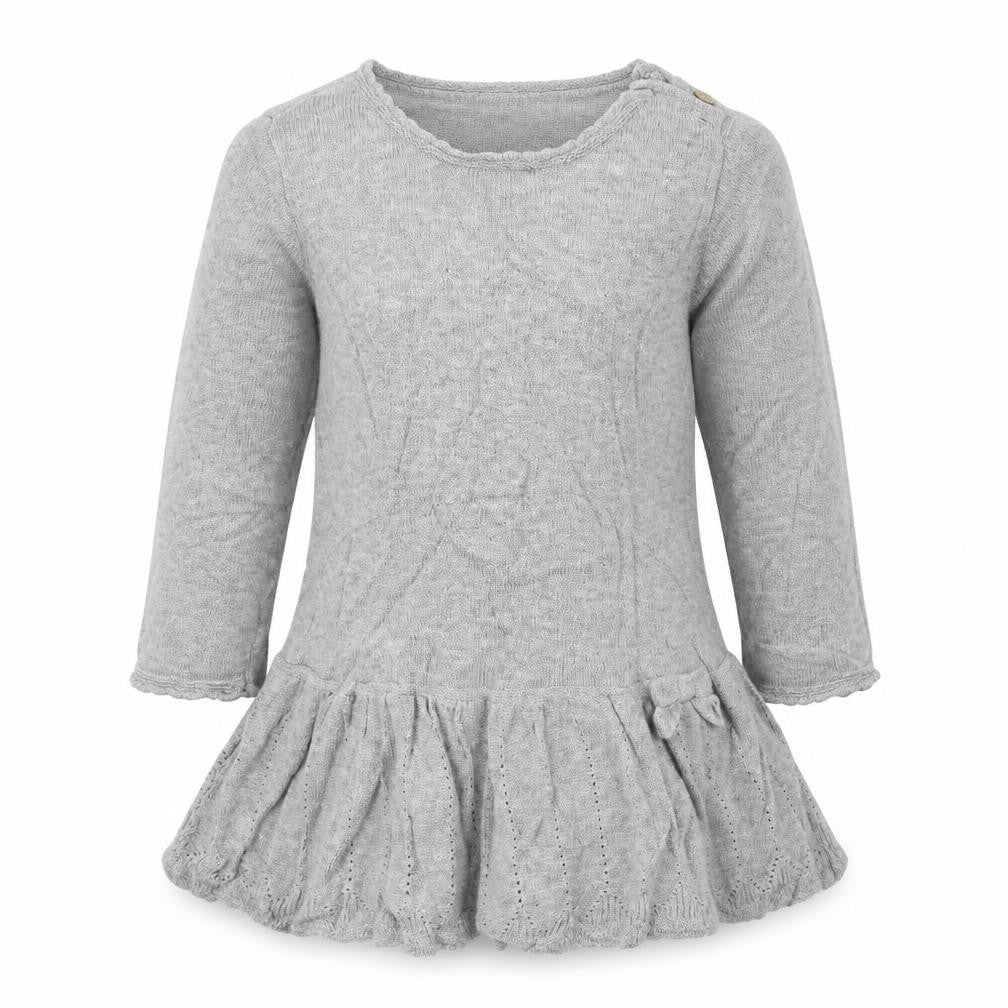Lindex Girls Grey Colourblock  Fit & Flare  Size 9-12 Months