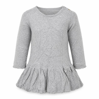 Lindex Girls Grey Colourblock  Fit & Flare  Size 9-12 Months