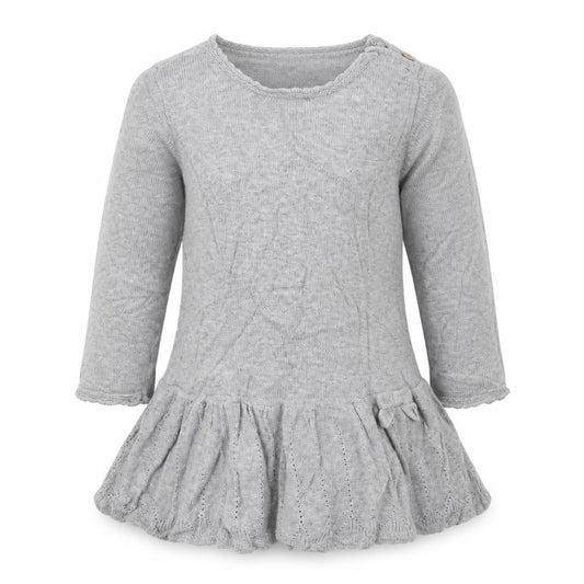 Lindex Girls Grey Colourblock  Fit & Flare  Size 9-12 Months