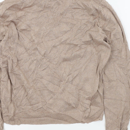 Topshop Womens Gold   Pullover Jumper Size 12