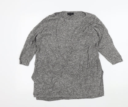 Womens UK Size 12 New Look Grey Henley Jumper